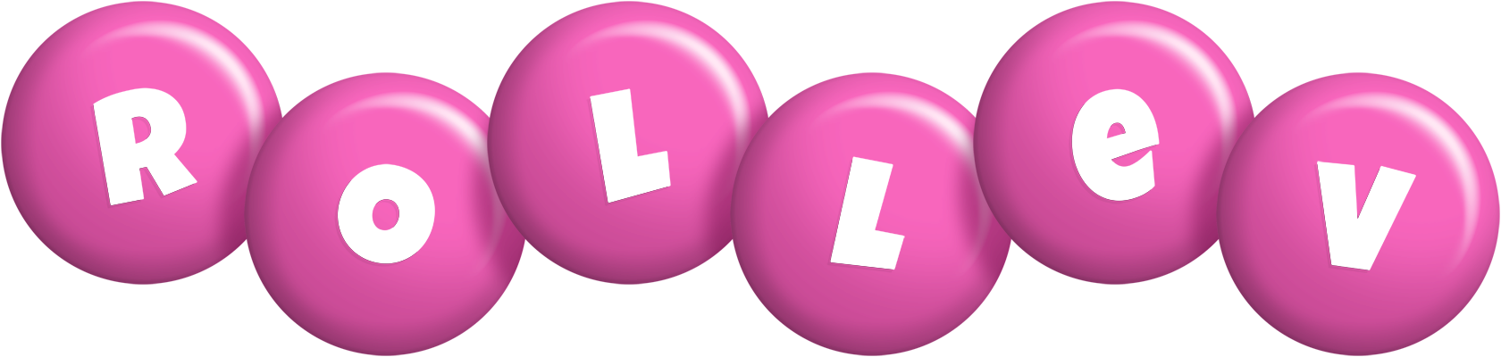 Rollev candy-pink logo