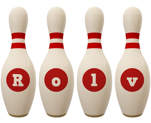 Rolv bowling-pin logo