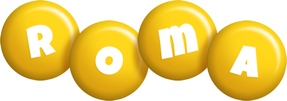 Roma candy-yellow logo