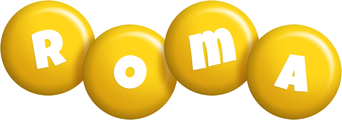 Roma candy-yellow logo