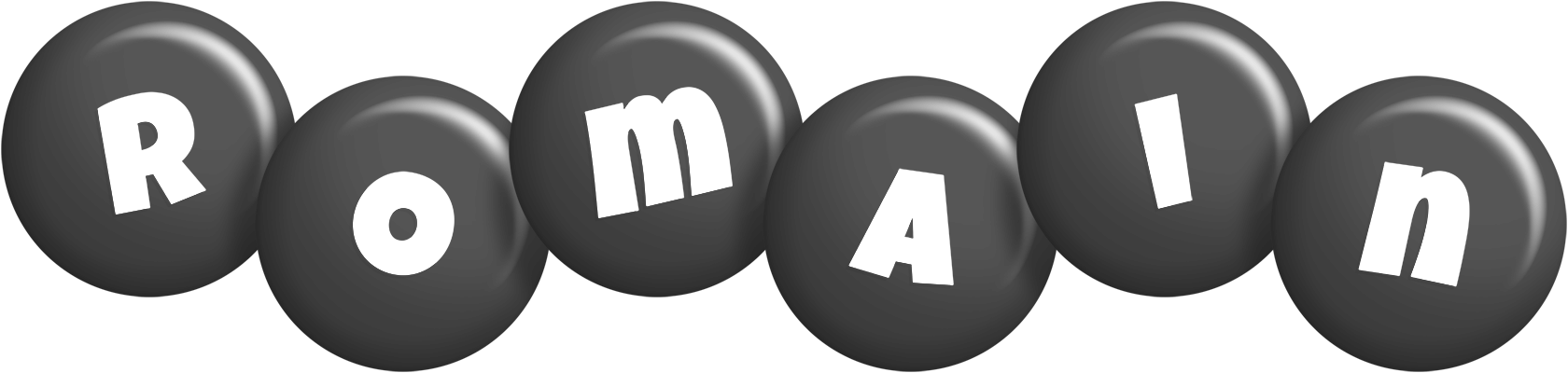 Romain candy-black logo