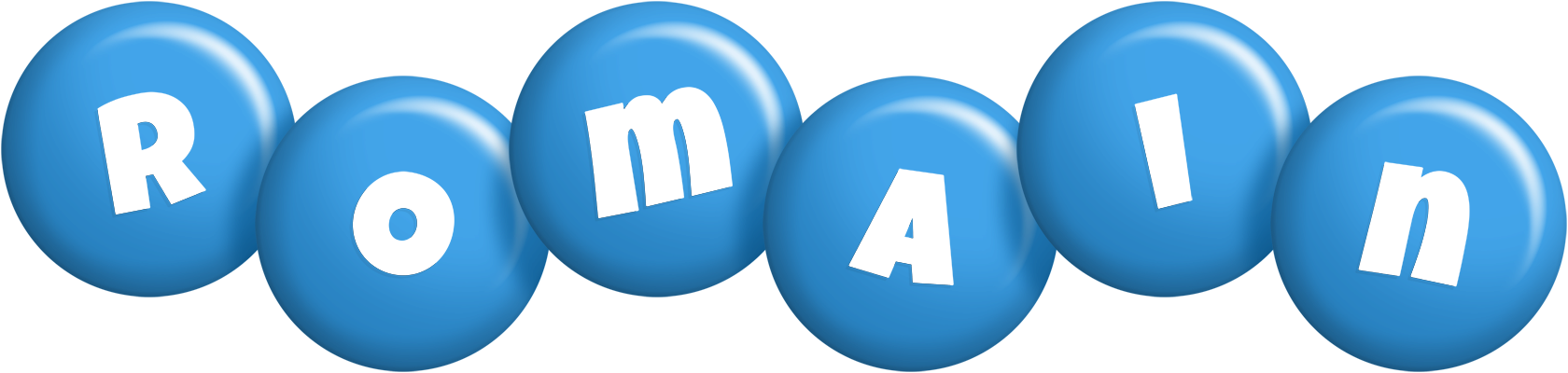 Romain candy-blue logo