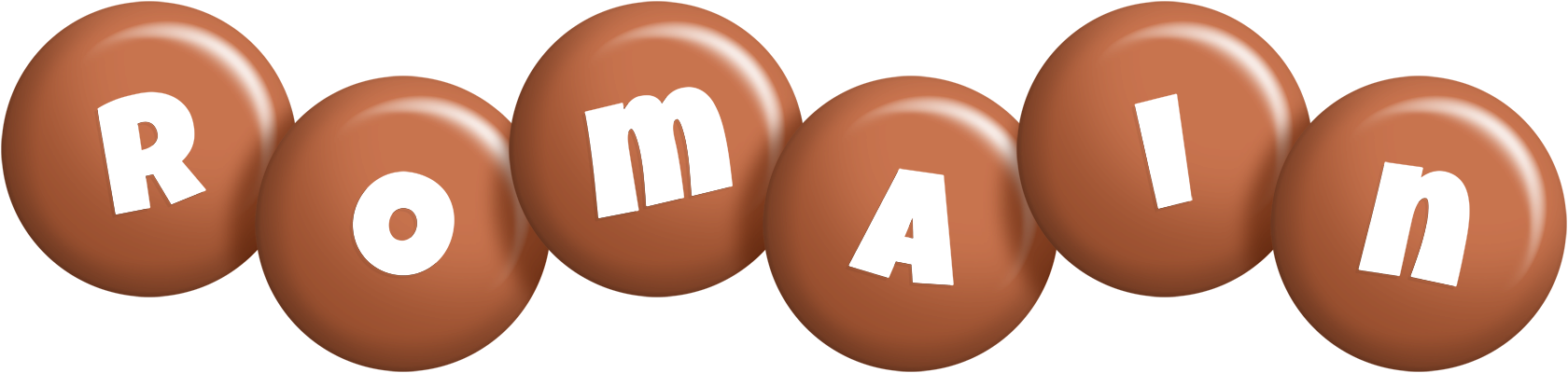 Romain candy-brown logo
