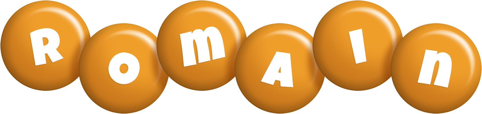 Romain candy-orange logo