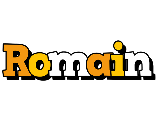 Romain cartoon logo