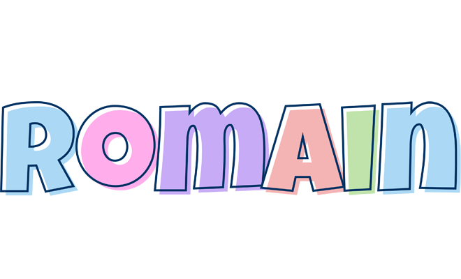 Romain pastel logo