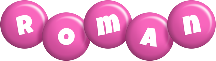 Roman candy-pink logo