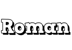 Roman snowing logo