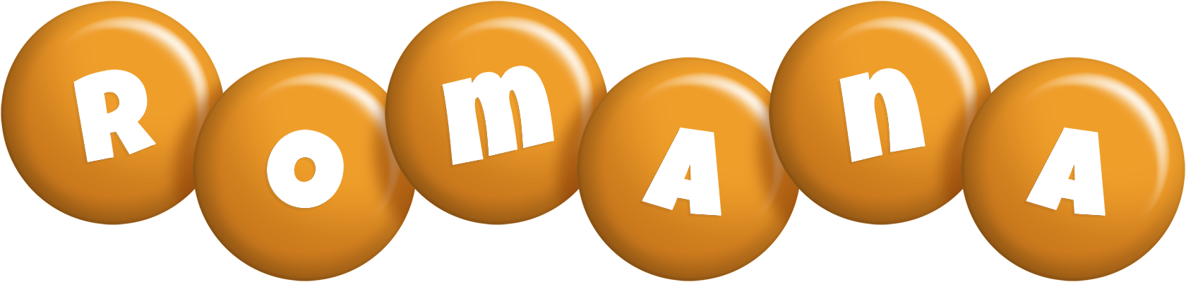 Romana candy-orange logo
