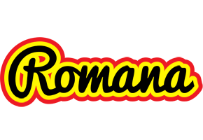 Romana flaming logo