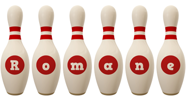 Romane bowling-pin logo