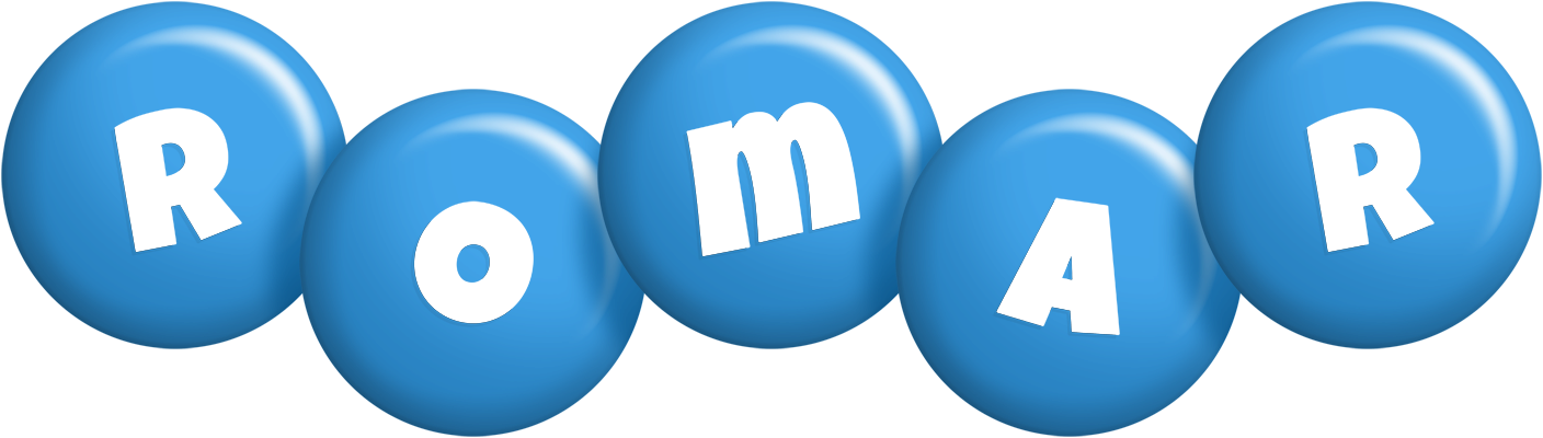 Romar candy-blue logo