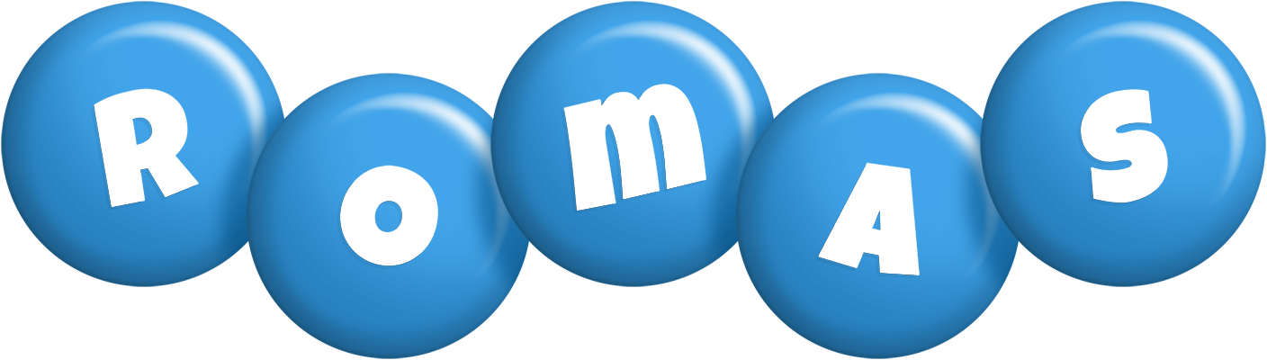 Romas candy-blue logo