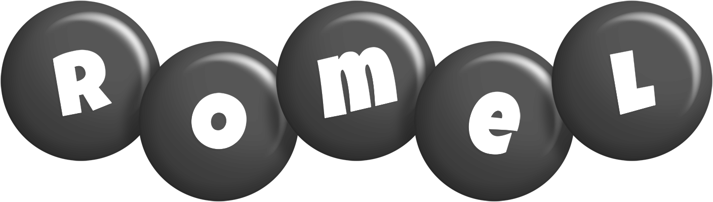 Romel candy-black logo