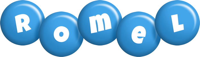 Romel candy-blue logo