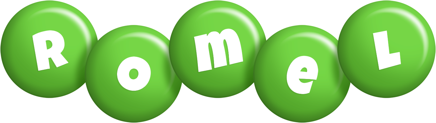 Romel candy-green logo