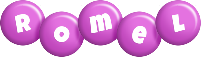 Romel candy-purple logo