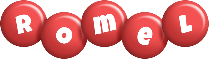Romel candy-red logo