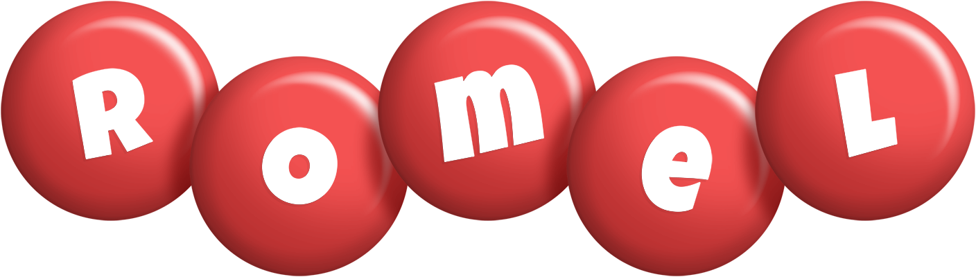 Romel candy-red logo