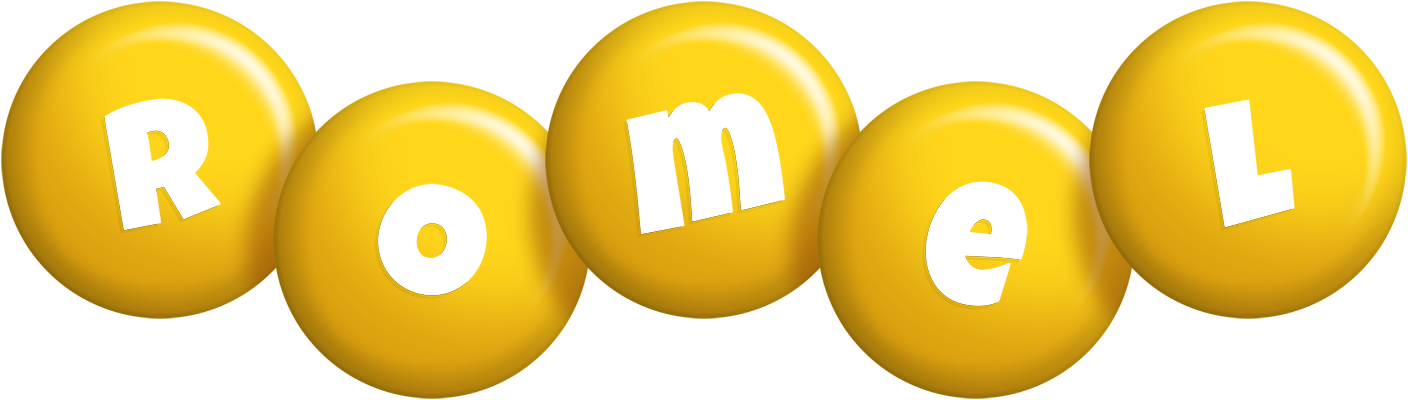 Romel candy-yellow logo