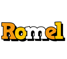 Romel cartoon logo