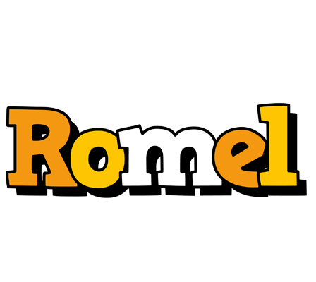 Romel cartoon logo