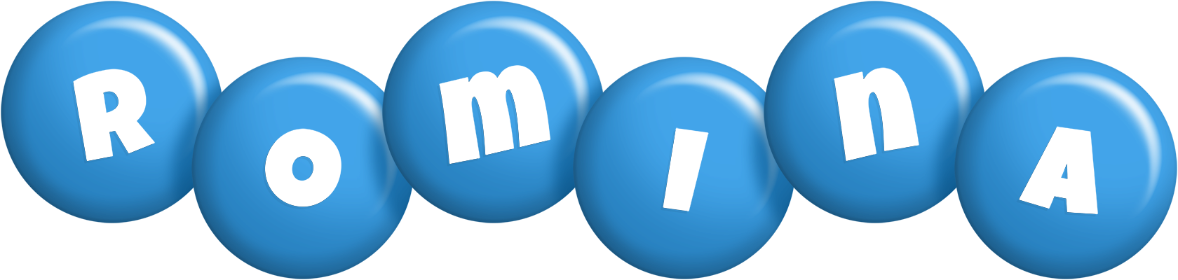 Romina candy-blue logo