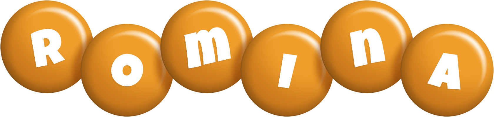 Romina candy-orange logo