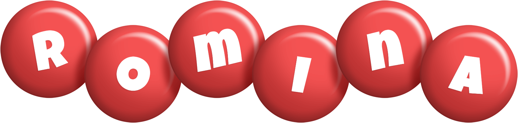 Romina candy-red logo