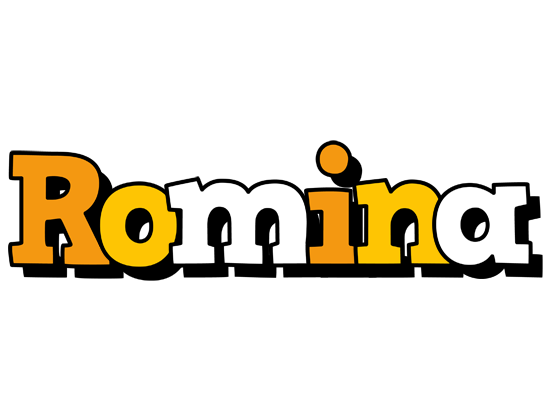 Romina cartoon logo