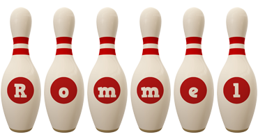 Rommel bowling-pin logo