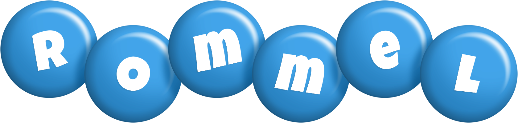 Rommel candy-blue logo