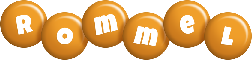 Rommel candy-orange logo