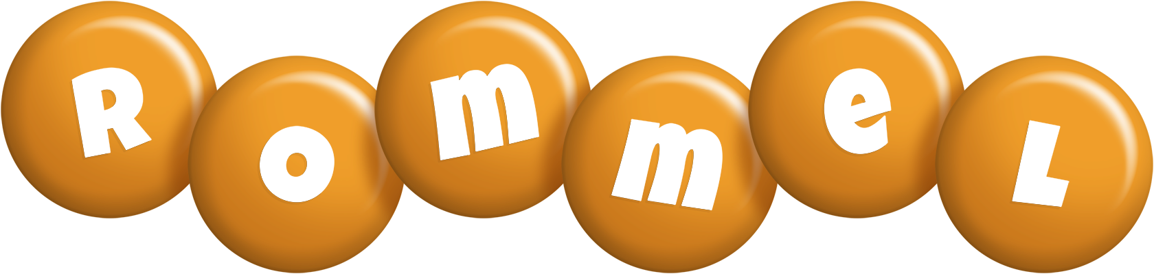 Rommel candy-orange logo