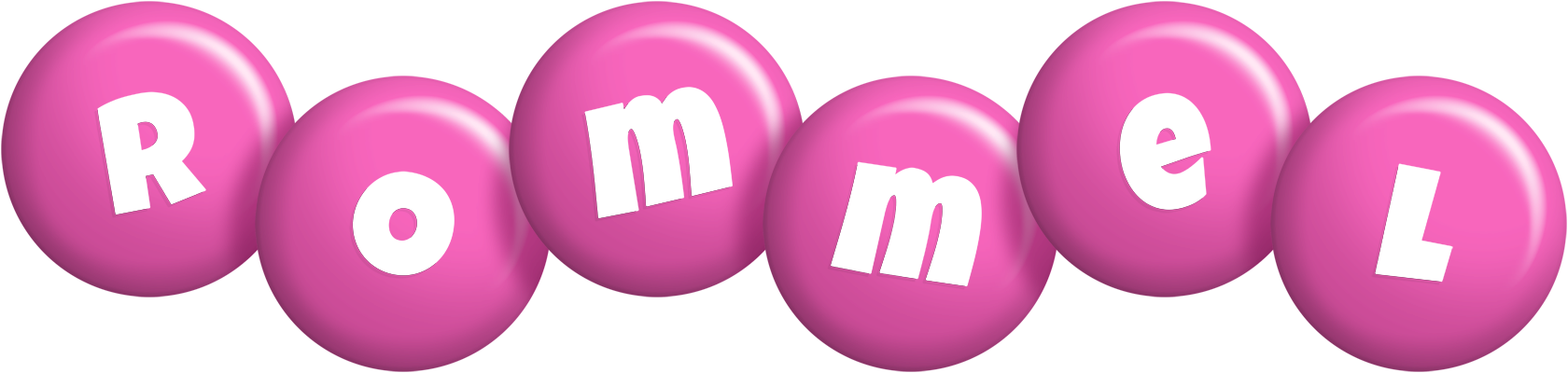 Rommel candy-pink logo