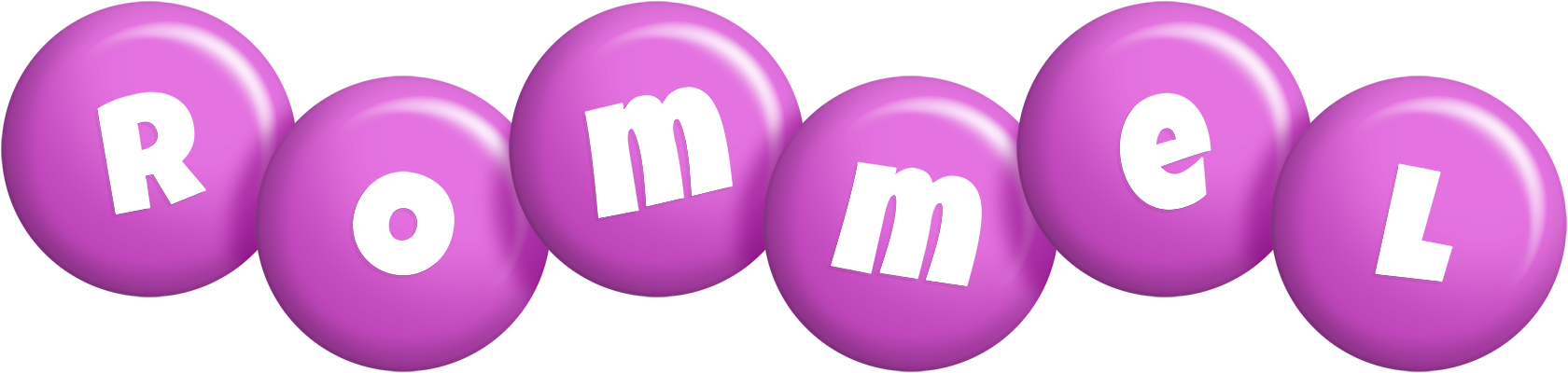 Rommel candy-purple logo