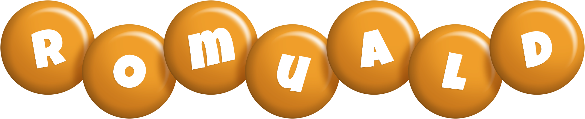 Romuald candy-orange logo