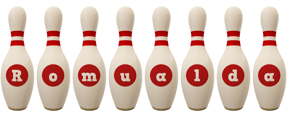 Romualda bowling-pin logo