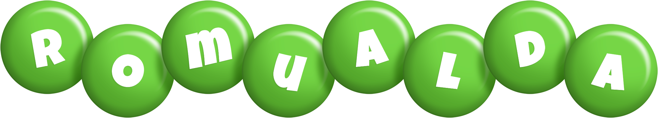 Romualda candy-green logo