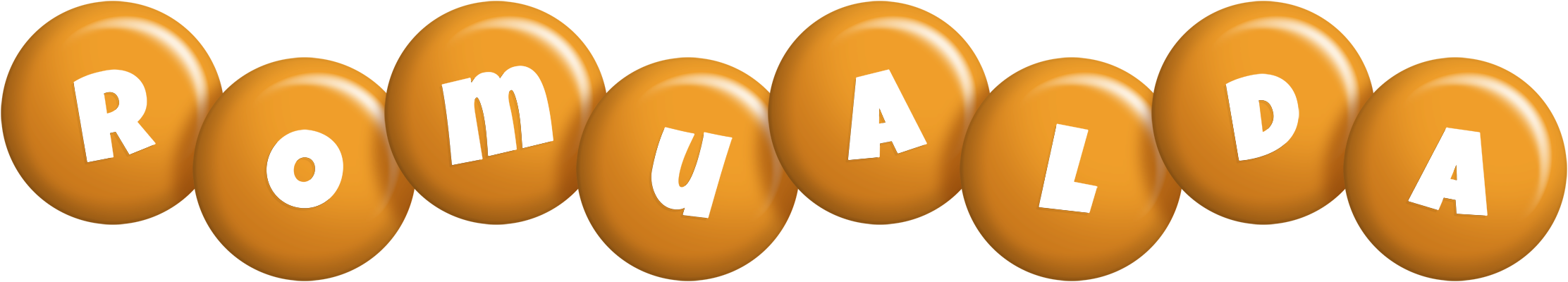 Romualda candy-orange logo
