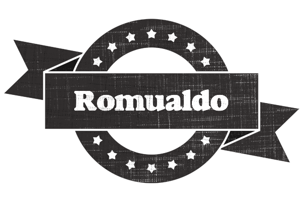 Romualdo grunge logo