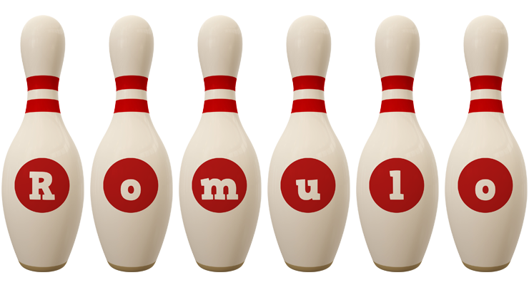 Romulo bowling-pin logo