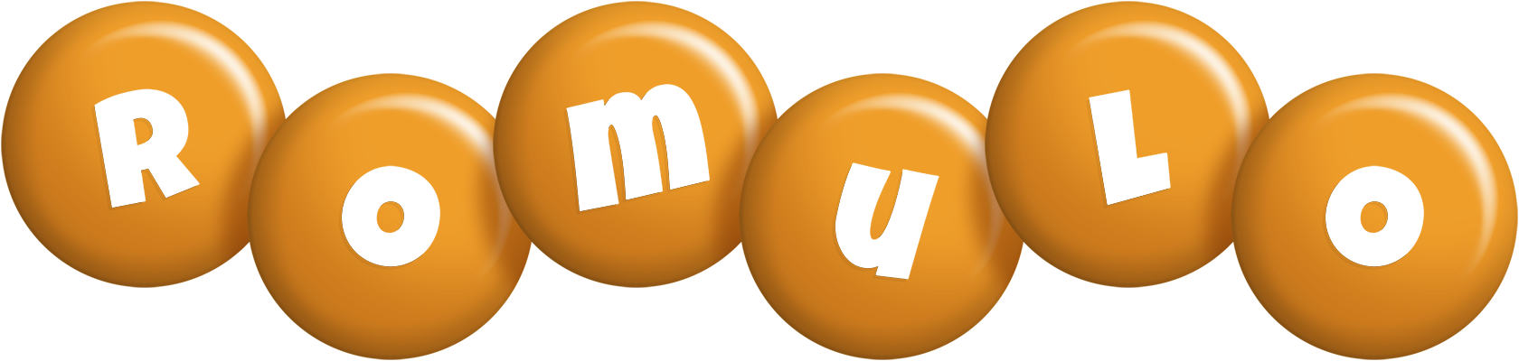 Romulo candy-orange logo