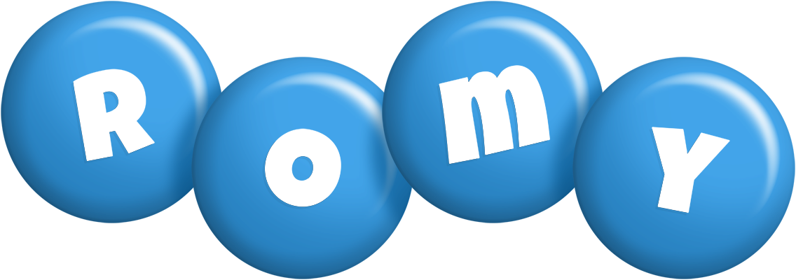 Romy candy-blue logo