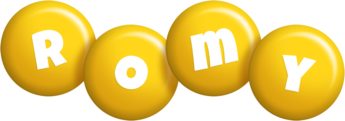 Romy candy-yellow logo