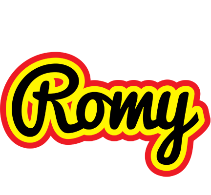 Romy flaming logo