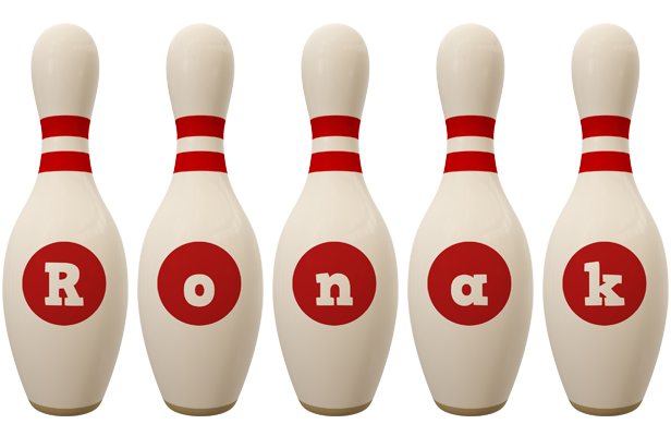 Ronak bowling-pin logo