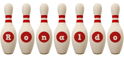 Ronaldo bowling-pin logo