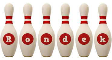 Rondek bowling-pin logo