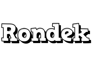 Rondek snowing logo